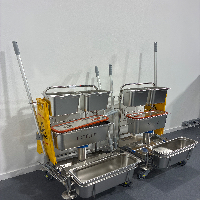 Stainless Steel Cleaning Trolley X2 image 1